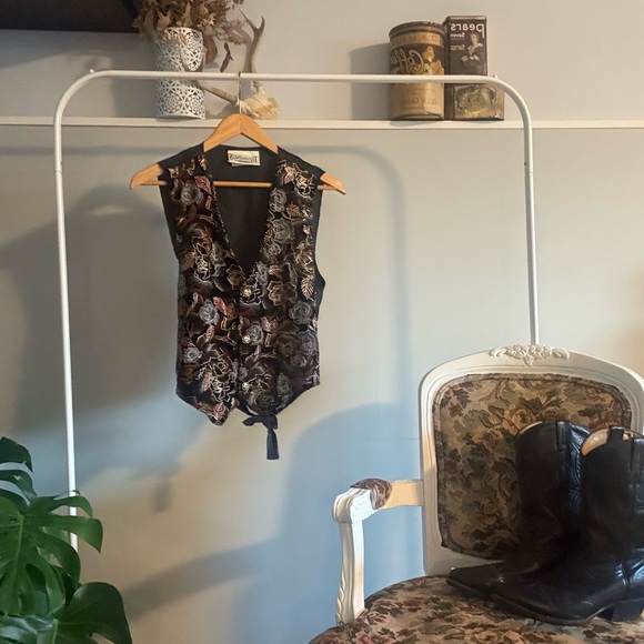 90s Christmas Vest Embroidered M - Picture 1 of 4